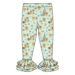 Woodland Christmas Wishes Juniper Ruffle Leggings - Knit - Pre Order - Christmas Special