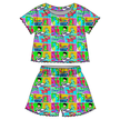 Dragon Dreams Orchid Ruffle Short Sleeve Short Set Bamboo - PRE ORDER