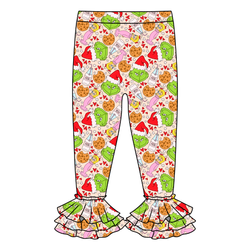 Heart of Whoo Ville Juniper Ruffle Leggings - Knit - Pre Order - Christmas Special