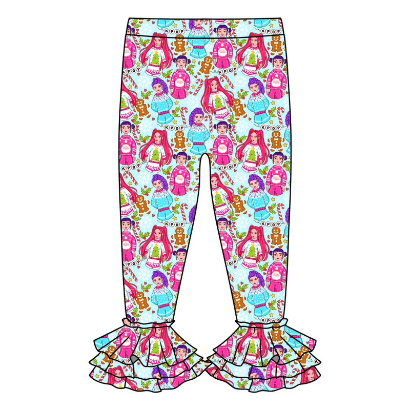Holiday Pop Juniper Ruffle Leggings - Knit - Pre Order - Christmas Special