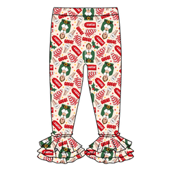 World's Best Elf Juniper Ruffle Leggings - Knit - Pre Order - Christmas Special