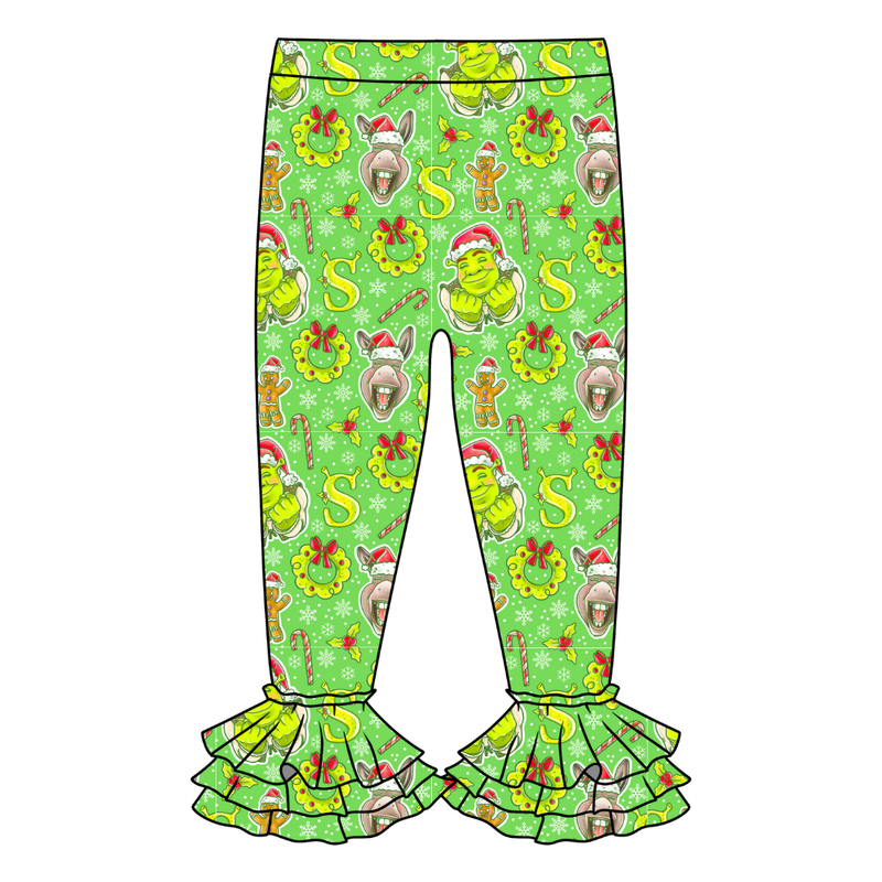 Swamp Bells Juniper Ruffle Leggings - Knit - Pre Order - Christmas Special