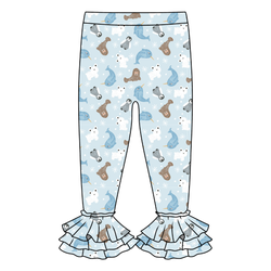 Snowy Sidekicks Juniper Ruffle Leggings - Knit - Pre Order - Christmas Special