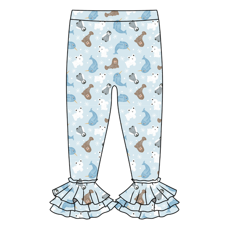 Snowy Sidekicks Juniper Ruffle Leggings - Knit - Pre Order - Christmas Special
