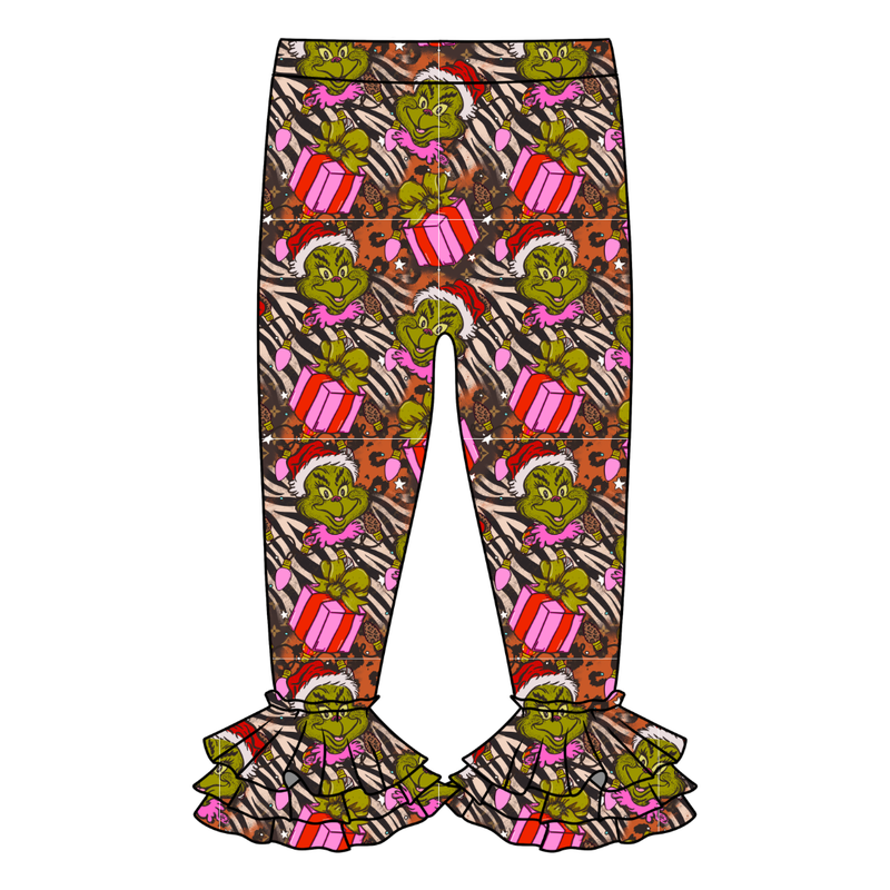 Pretty Mean Christmas Juniper Ruffle Leggings - Knit - Pre Order - Christmas Special