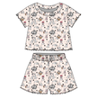 Spots & Daydreams Orchid Ruffle Short Sleeve Short Set Bamboo - PRE ORDER