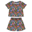 The Great Valley Orchid Ruffle Short Sleeve Short Set Bamboo - PRE ORDER