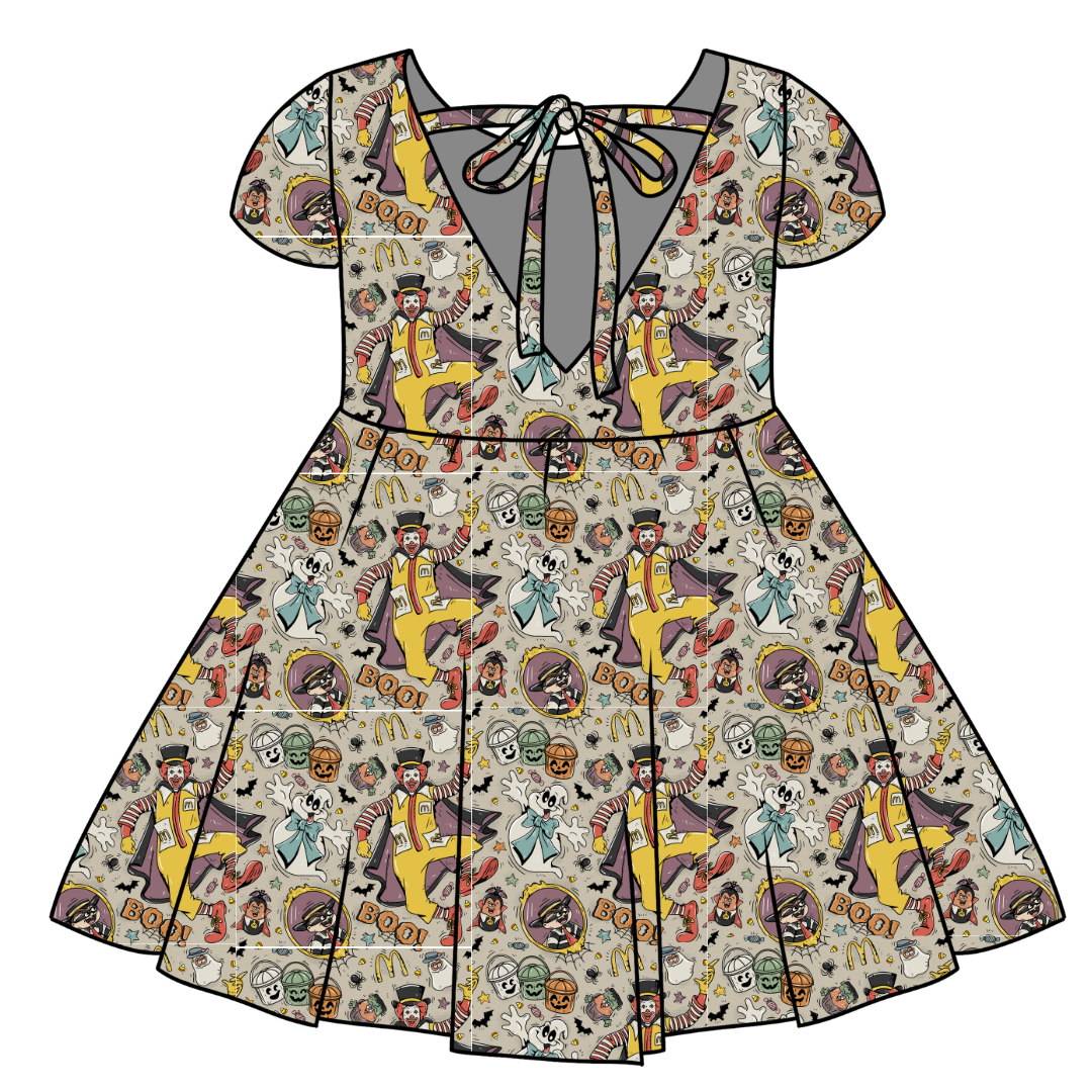MIDNIGHT SNACK SQUAD - Honey Girl's Twirl Dress Bamboo - PRE ORDER