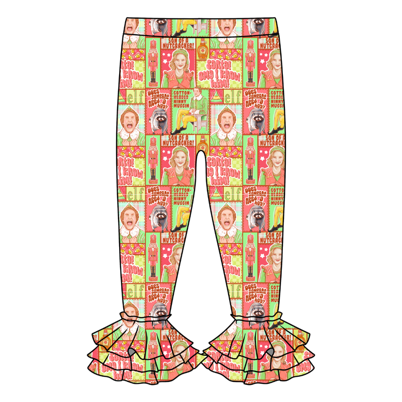 Someone Needs a Hug Juniper Ruffle Leggings - Knit - Pre Order - Christmas Special