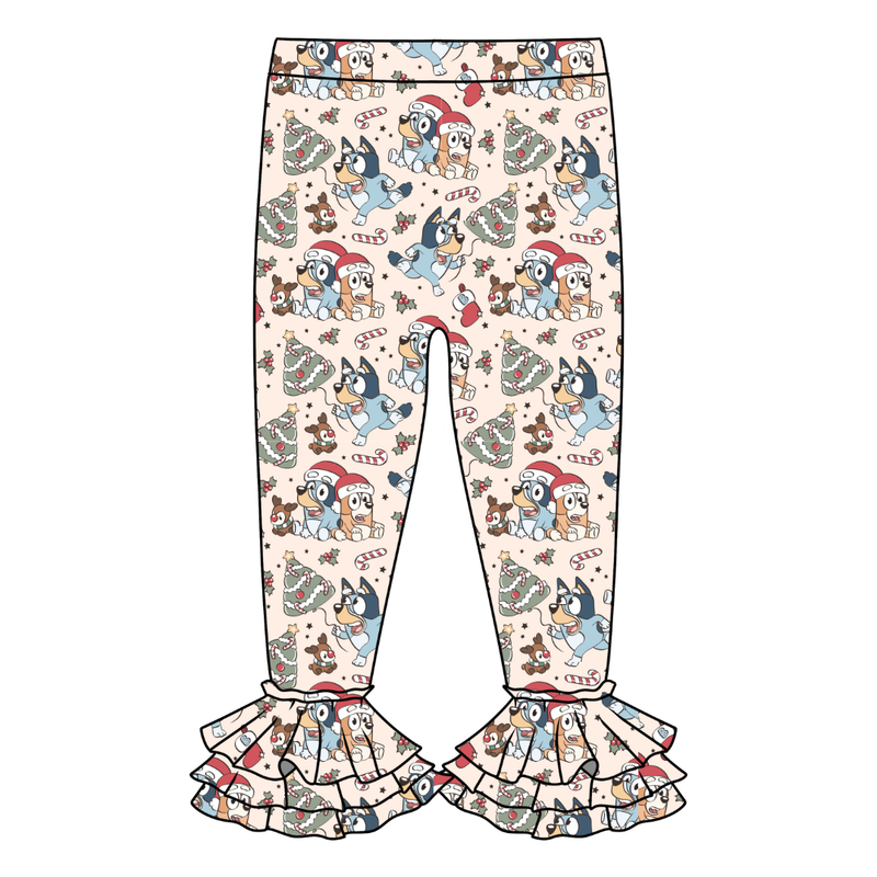 Heeler Holiday Juniper Ruffle Leggings - Knit - Pre Order - Christmas Special
