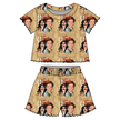 Never Grow Up Orchid Ruffle Short Sleeve Short Set Bamboo - PRE ORDER
