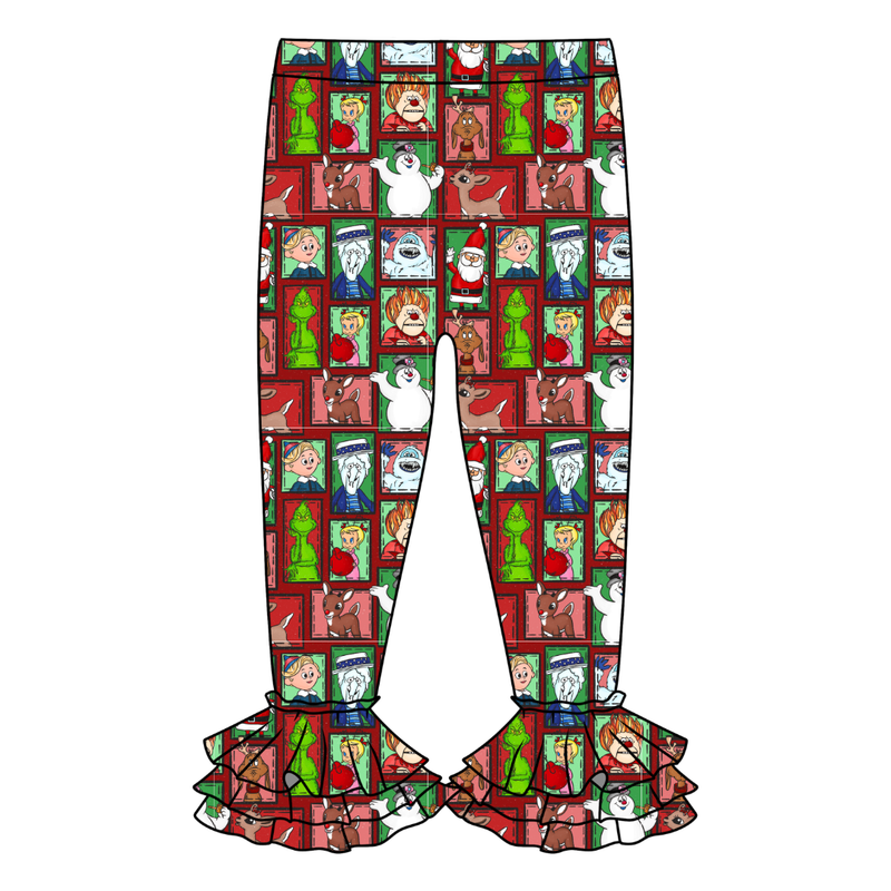Christmas through the Years Juniper Ruffle Leggings - Knit - Pre Order - Christmas Special