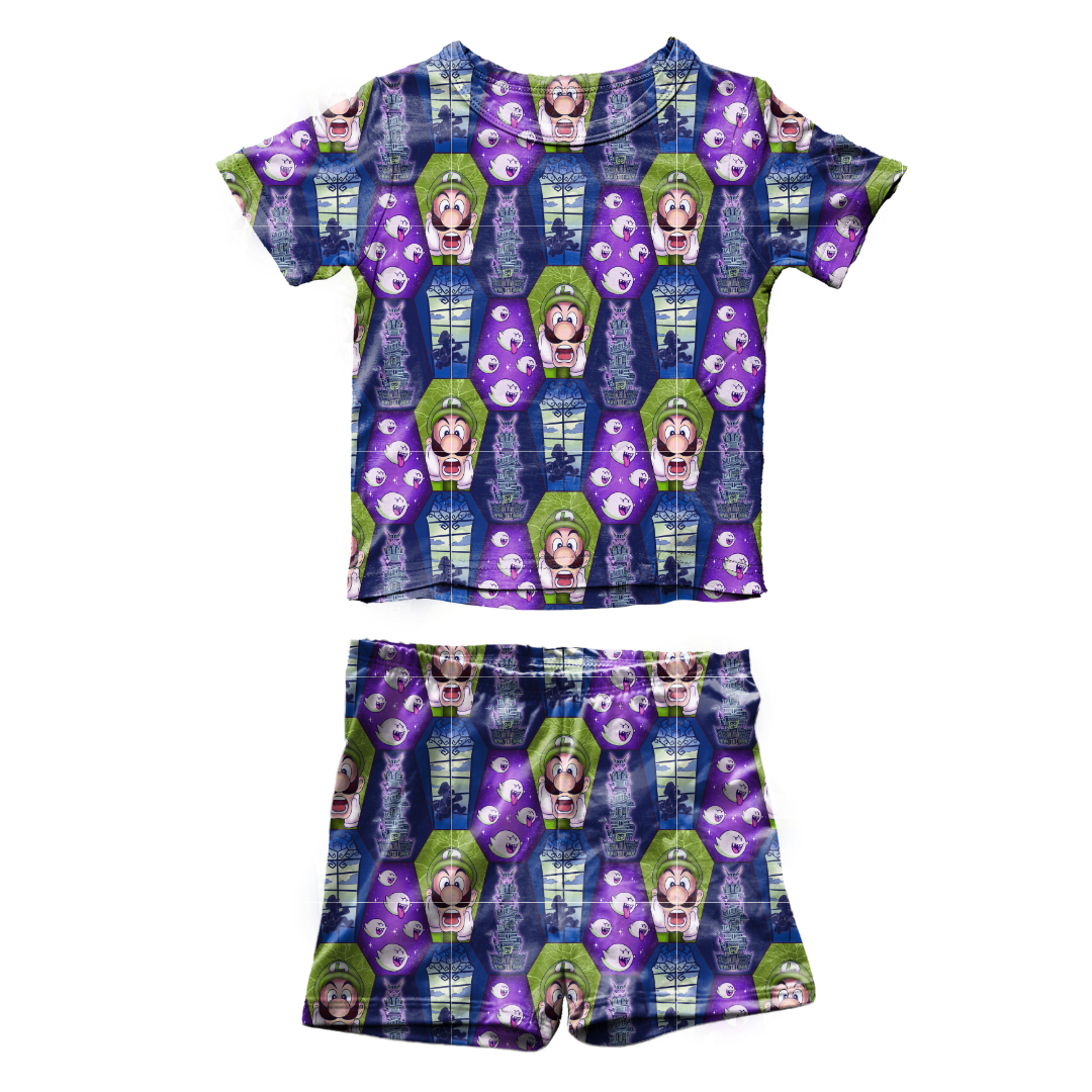 Haunted Halls Fawn Short Sleeve Short Set Bamboo - PRE ORDER