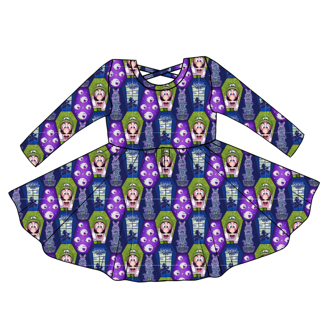 Haunted Halls - Violet Cross Back Long Sleeve Knit - PRE ORDER