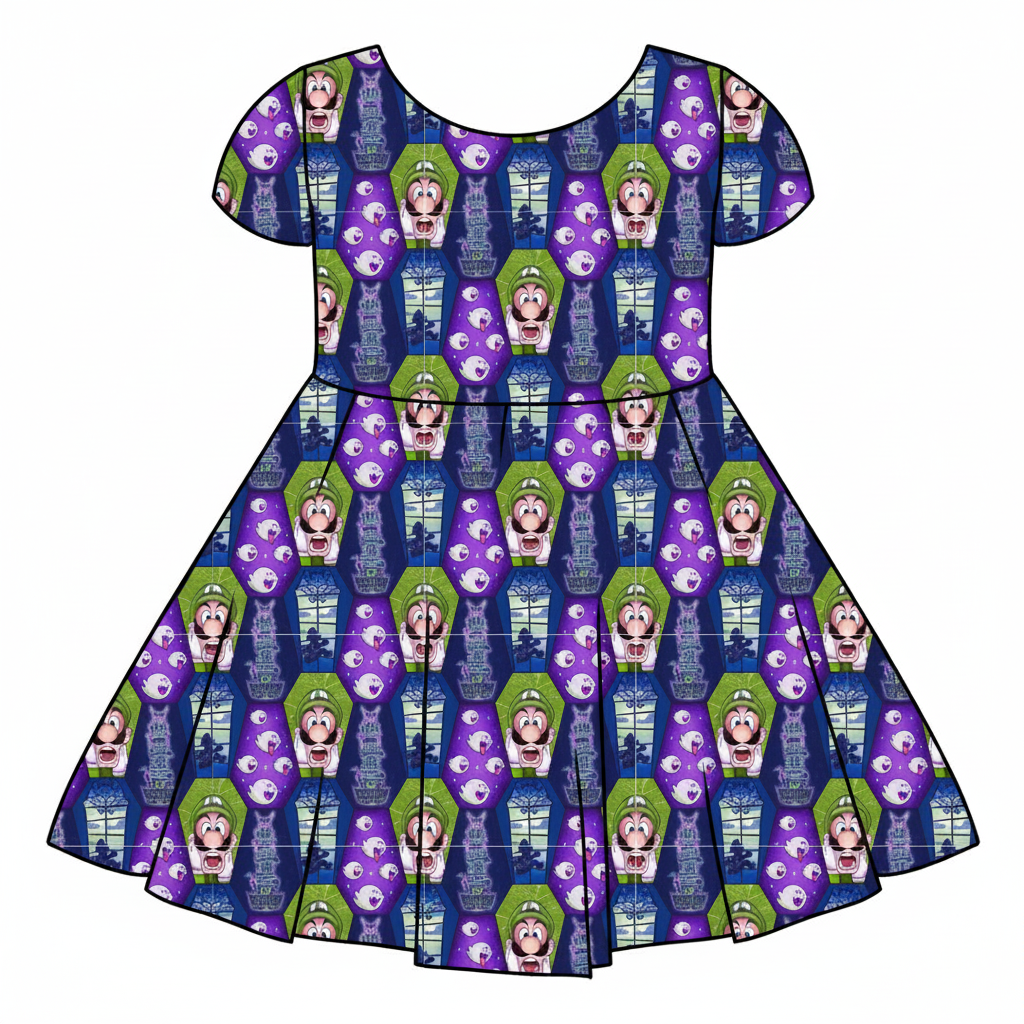 HAUNTED HALLS - Honey Girl's Twirl Dress Bamboo - PRE ORDER