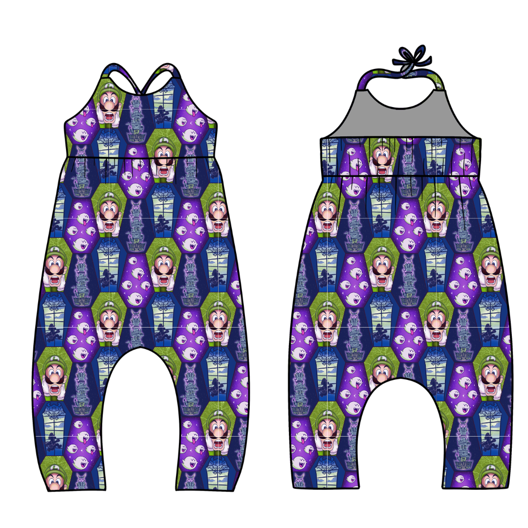 Haunted Halls - Brielle Halter Jumpsuit Knit - PRE ORDER