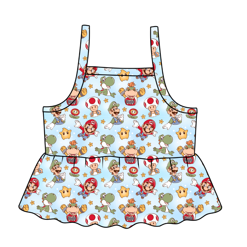 Dino Might - Tootsie Peplum Tank Knit - PRE ORDER