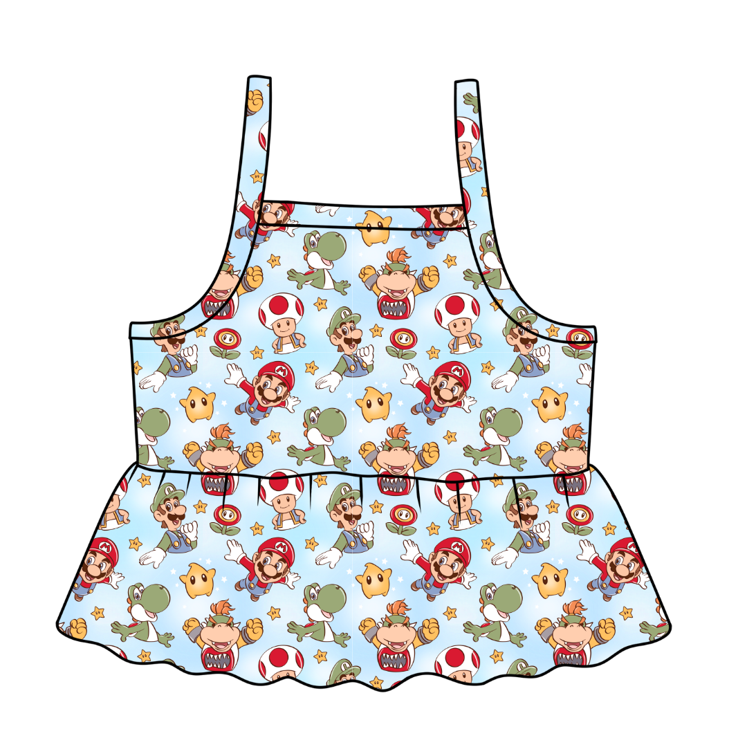 Dino Might - Tootsie Peplum Tank Knit - PRE ORDER