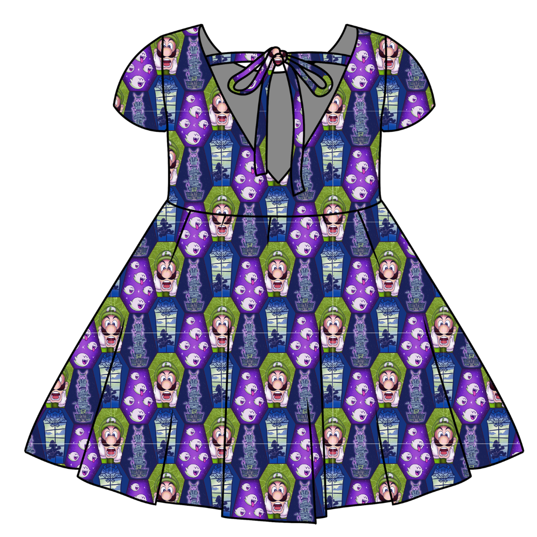 HAUNTED HALLS - Honey Girl's Twirl Dress Bamboo - PRE ORDER
