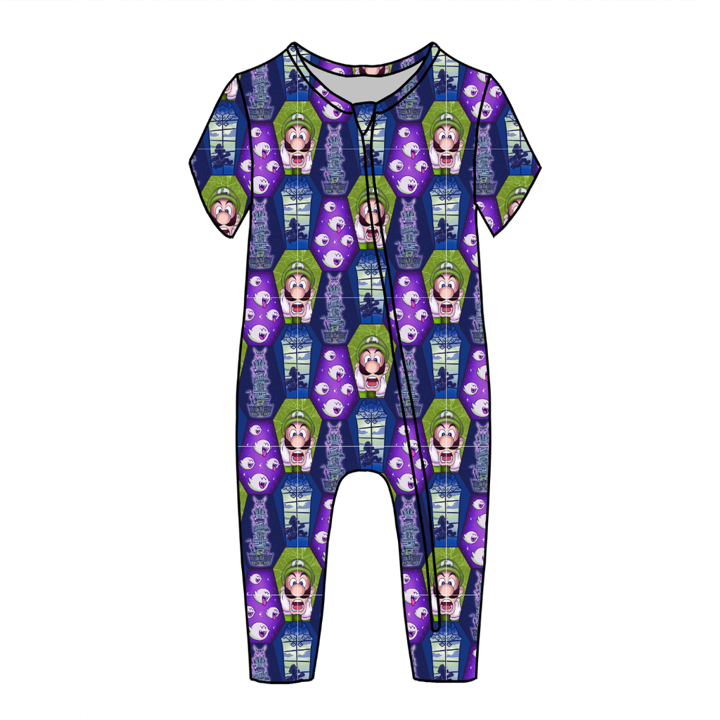 Haunted Halls Dandelion Short Sleeve Sleeper Bamboo - PRE ORDER