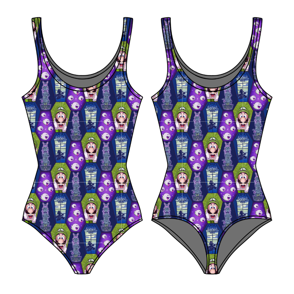 Haunted Halls Sapphire Women's Bamboo Leotard - Pre Order