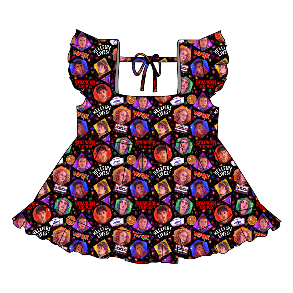 Upside Down Night - Sadie Tie Back Ruffle Top - PRE ORDER