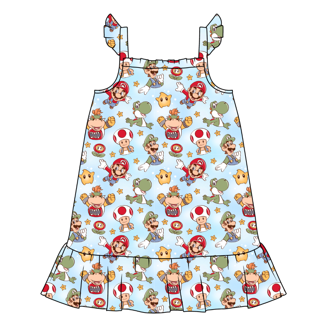 Dino Might Honey Bamboo Sleeveless Nightgown - PRE ORDER