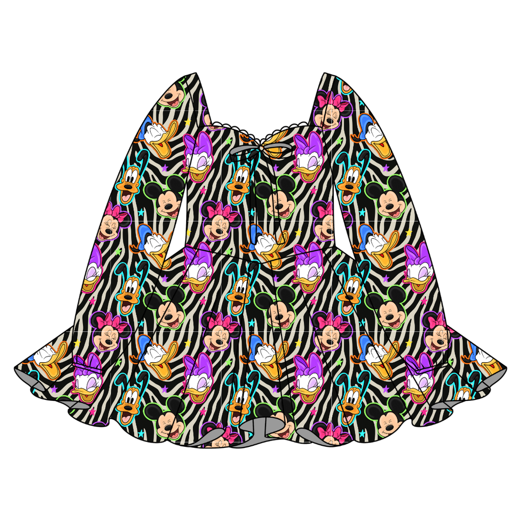 Throwback Crew - Chloe Long Sleeve Sweetheart Dress Knit - PRE ORDER
