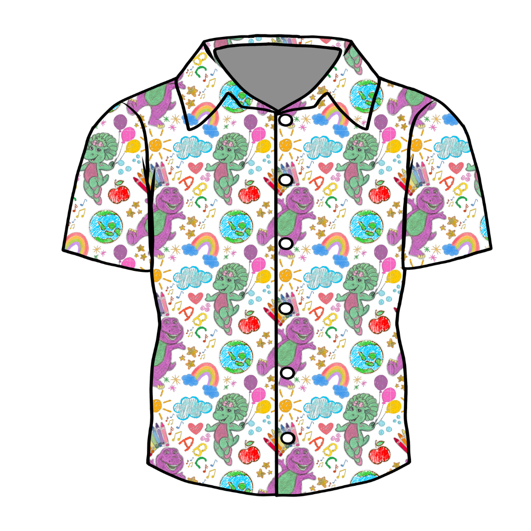 Learning is Magic Twilight Men's Button Down Bamboo - Pre Order