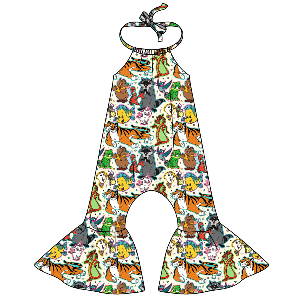 Storybook Squad - Stardust Bellbottom Halter Romper Knit - PRE ORDER
