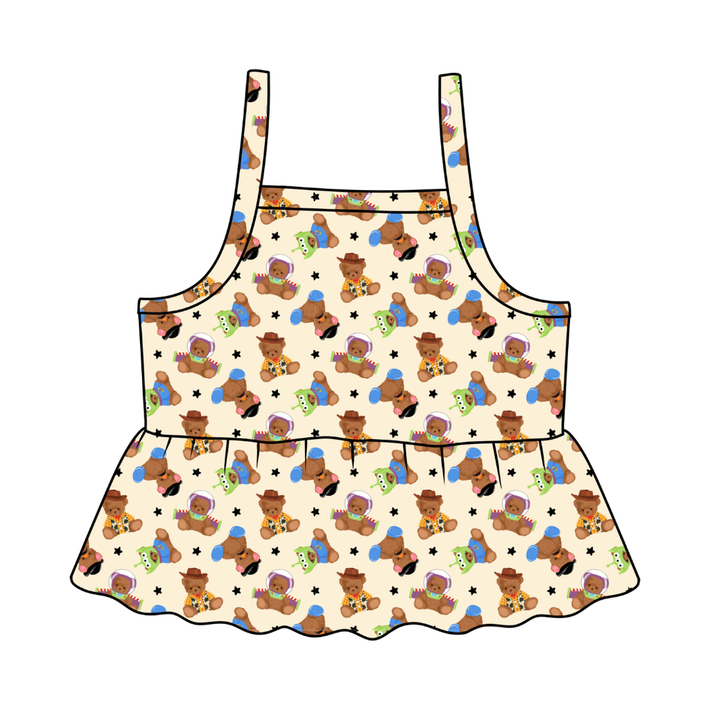 Toy Box Besties - Tootsie Peplum Tank Knit - PRE ORDER