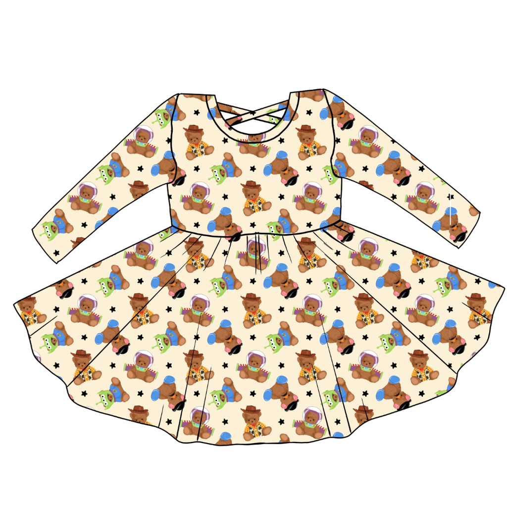 Toy Box Besties - Violet Cross Back Long Sleeve Knit - PRE ORDER