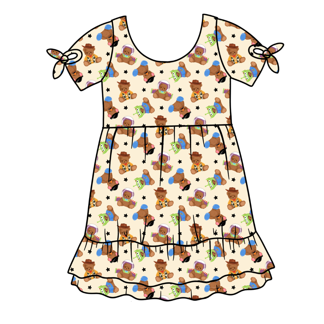 Toy Box Besties - Serenity Short Sleeve Lounge Dress - PRE ORDER