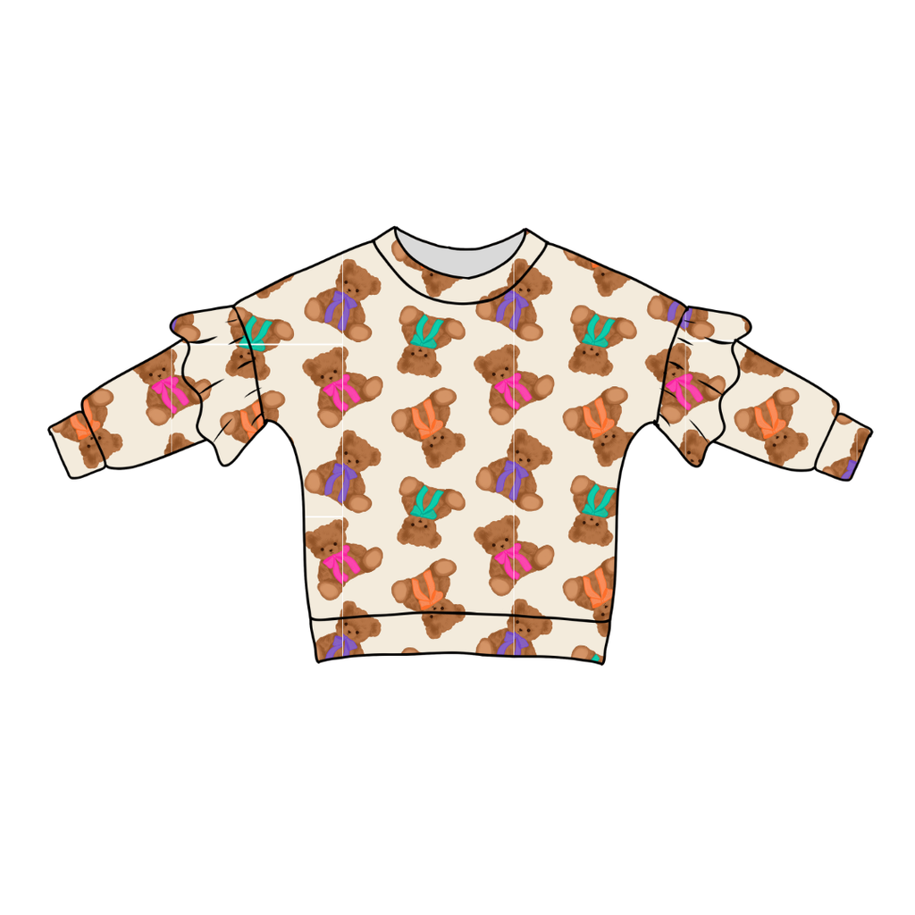 Cuddle Cuties - Lillie Ruffle Sweater Bamboo - PRE ORDER