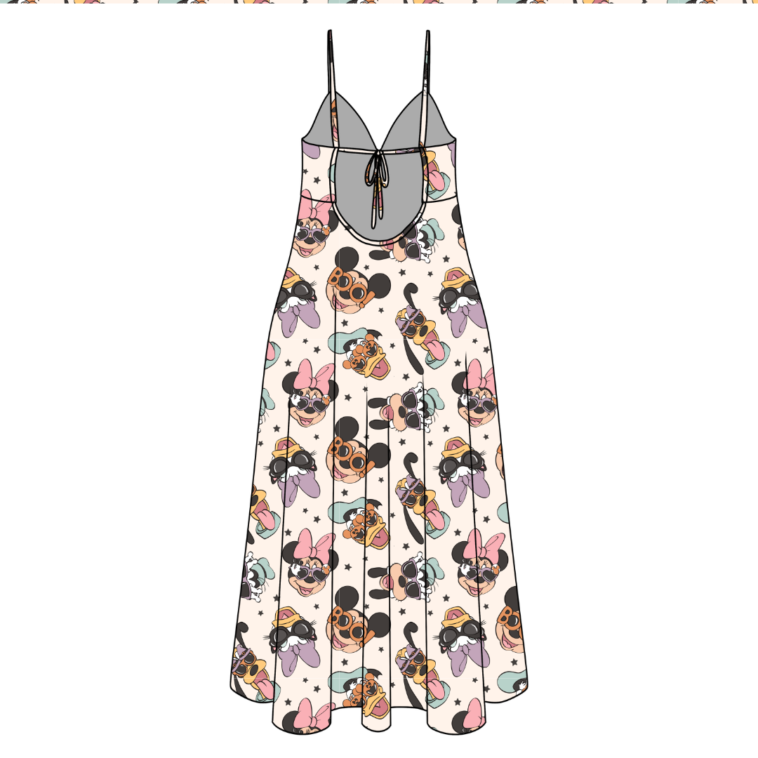 Spooky Cute Crew Harper Women's Low Back Dress Bamboo - Pre Order