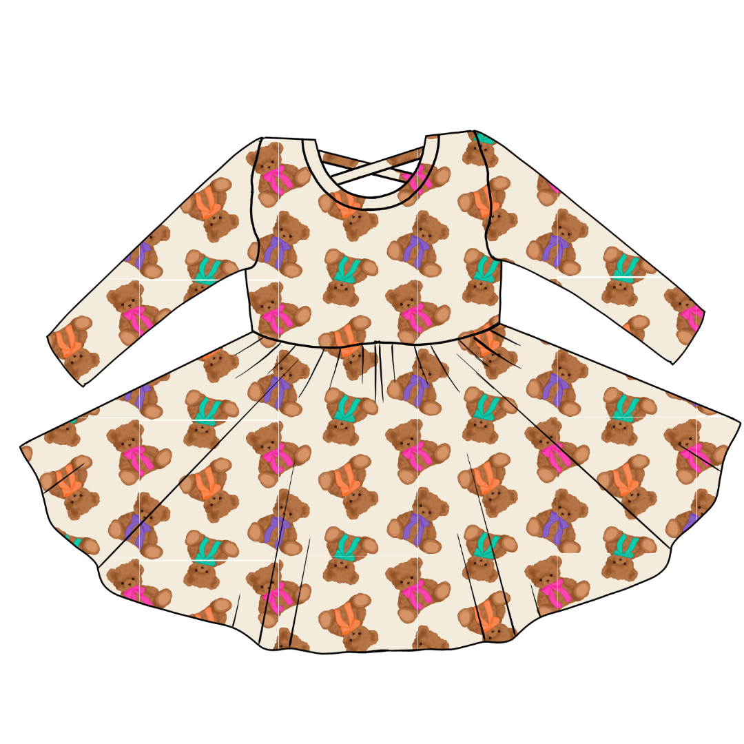 Cuddle Cuties - Violet Cross Back Long Sleeve Knit - PRE ORDER