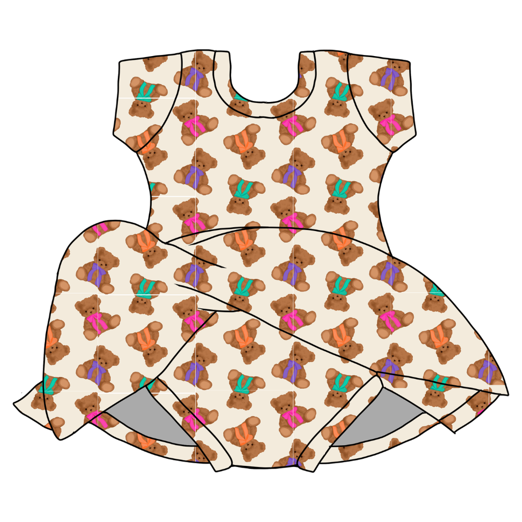 Cuddle Cuties - Chic Short sleeve Skirted Leotard Knit - PRE ORDER