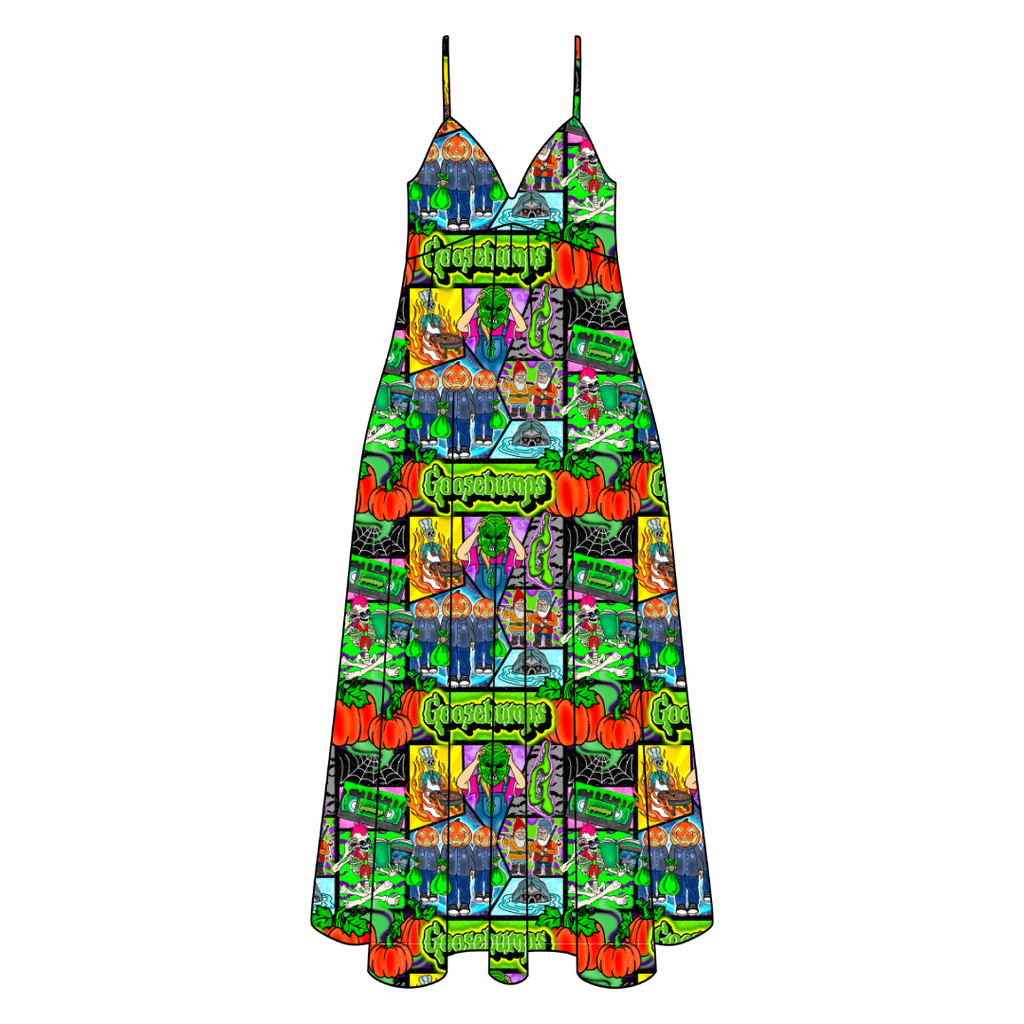 Bedtime Spooks Harper Women's Low Back Dress Bamboo - Pre Order