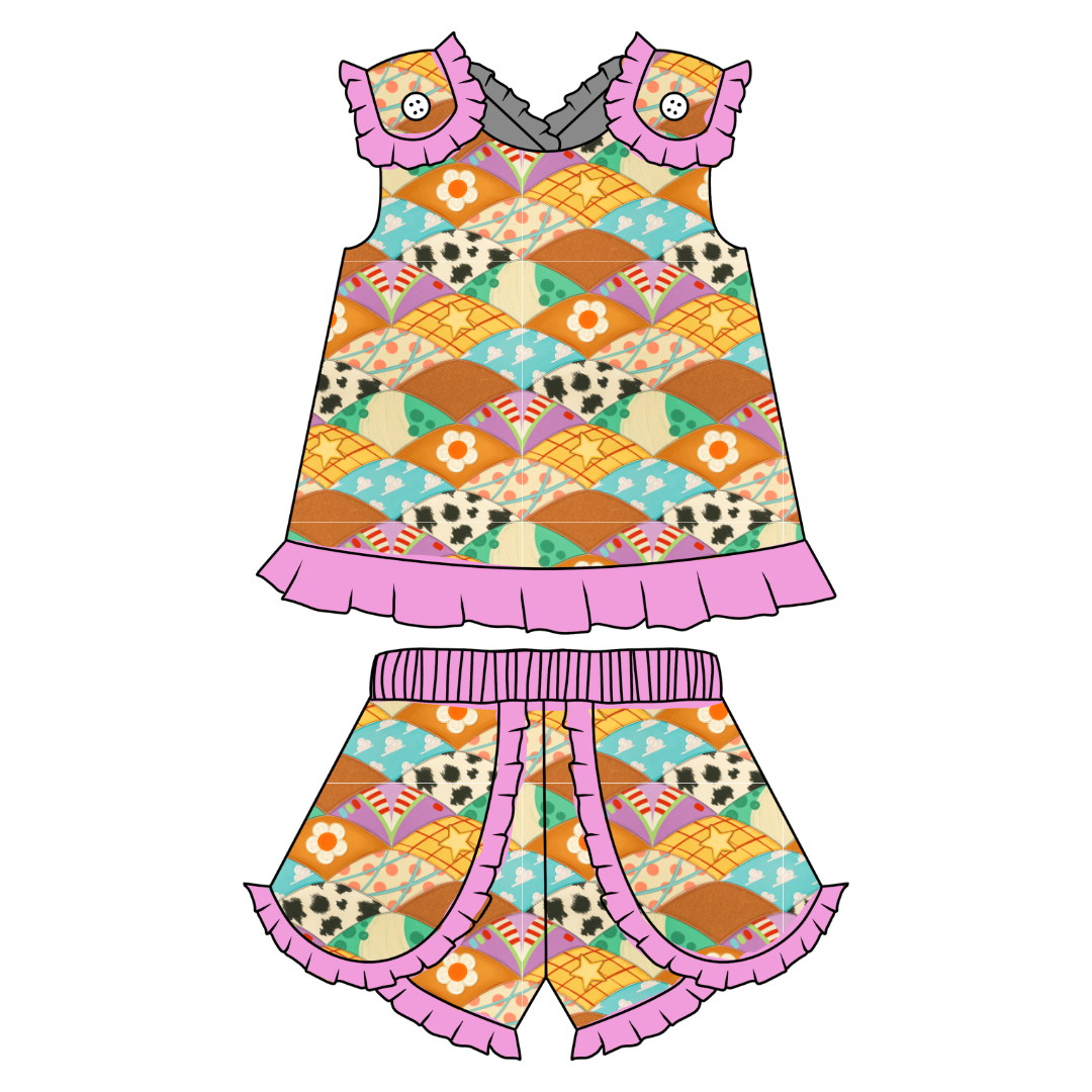 Stitched In Dreams - Evie Tulip Short Set Knit - PRE ORDER
