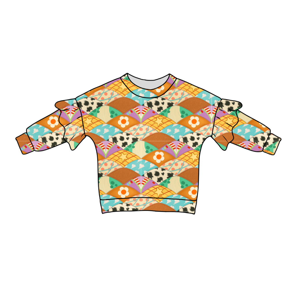 Stitched In Dreams - Lillie Ruffle Sweater Bamboo - PRE ORDER