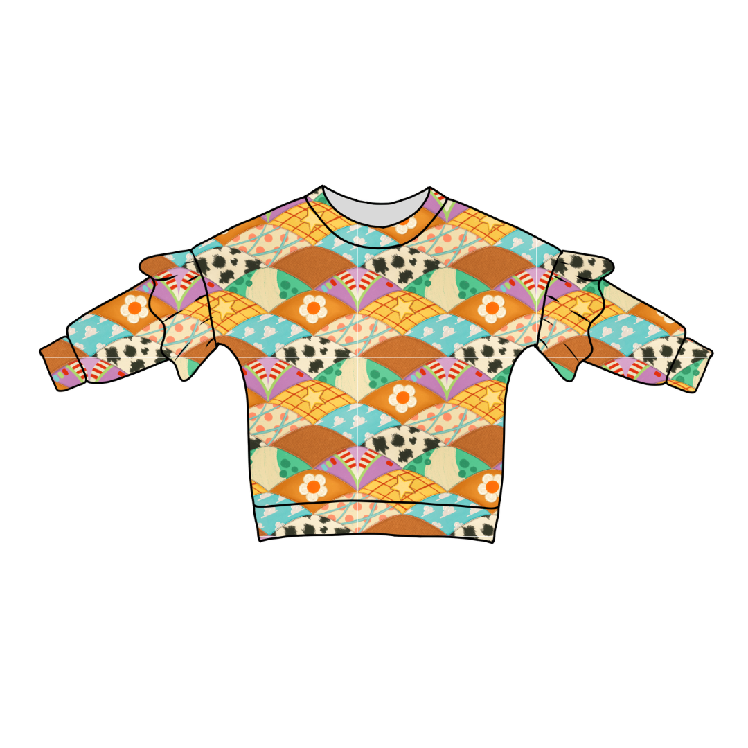 Stitched In Dreams - Lillie Ruffle Sweater Bamboo - PRE ORDER