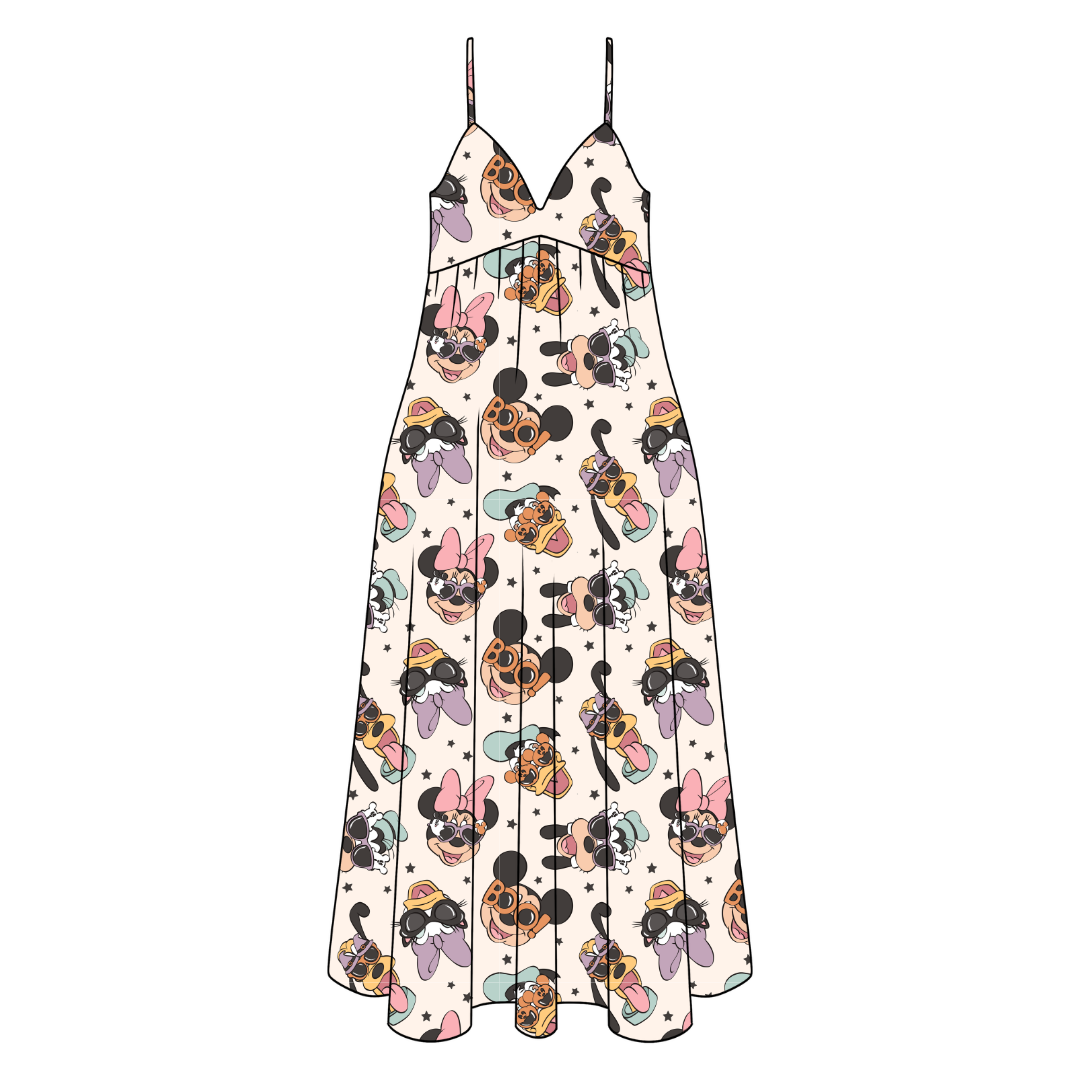 Spooky Cute Crew Harper Women's Low Back Dress Bamboo - Pre Order