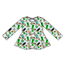 Christmas Crafts Gia Long Sleeve Peplum - Knit - Pre Order - Christmas Special