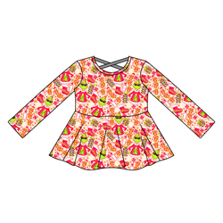 Baking Spirits Bright Gia Long Sleeve Peplum - Knit - Pre Order - Christmas Special