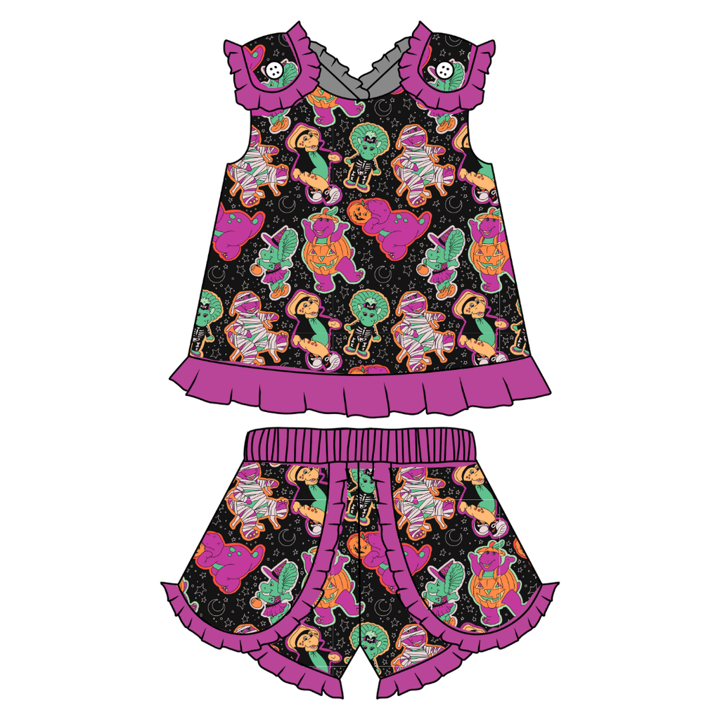 Dino Boo Bash - Evie Tulip Short Set Knit - PRE ORDER