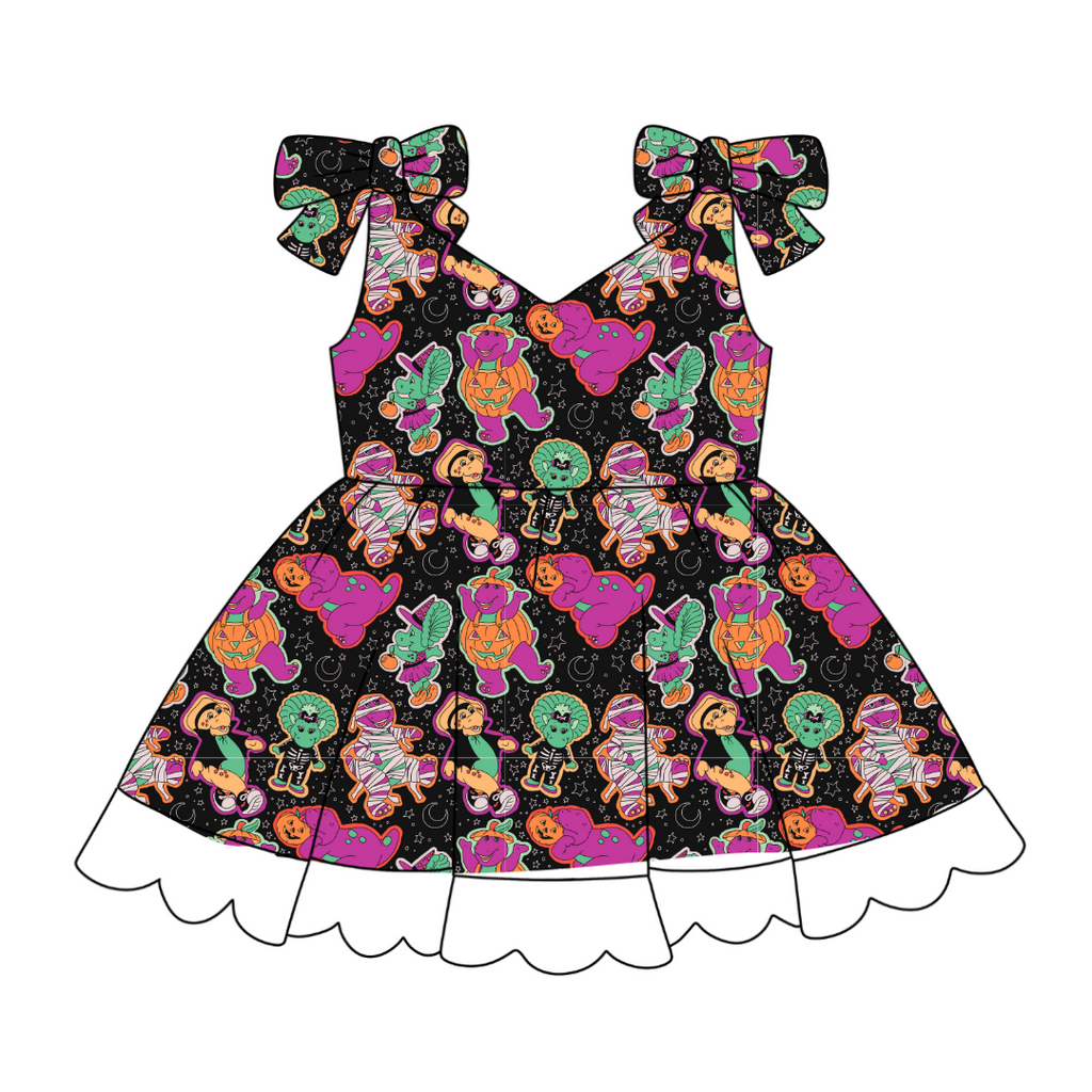 Dino Boo Bash - Zoe Twirl Party Dress - PRE ORDER