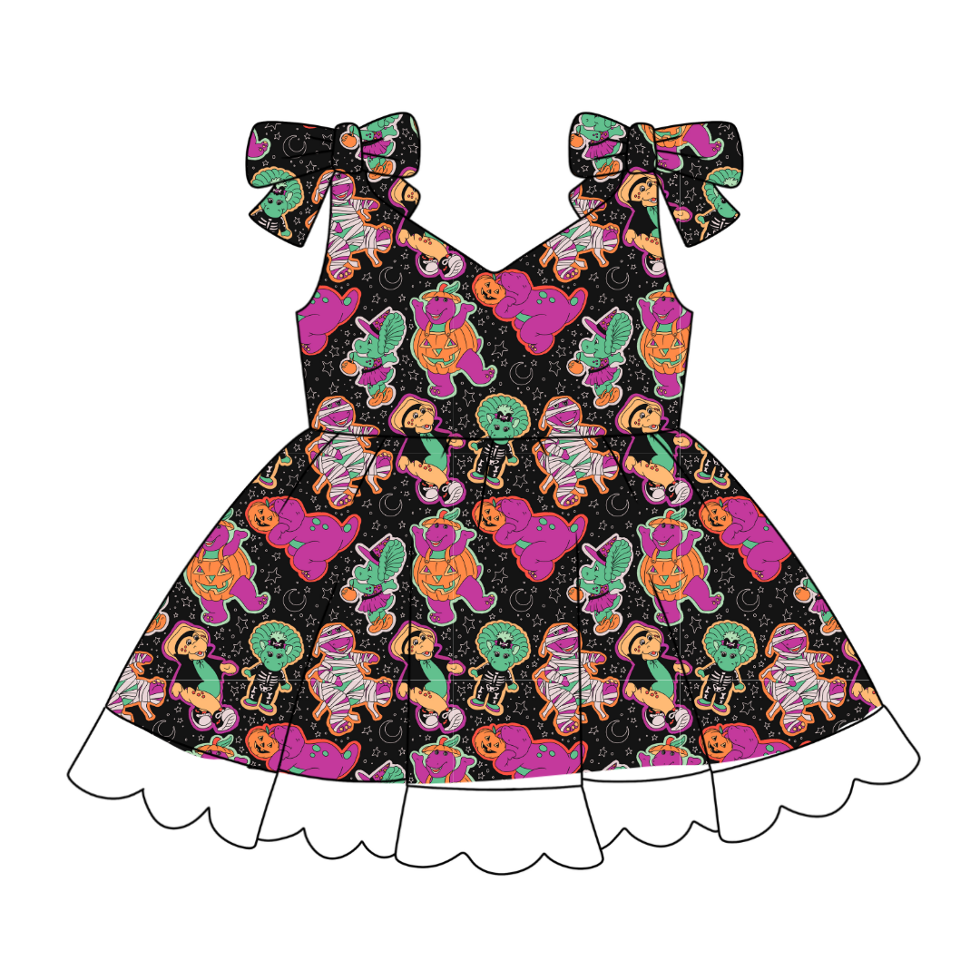 Dino Boo Bash - Zoe Twirl Party Dress - PRE ORDER