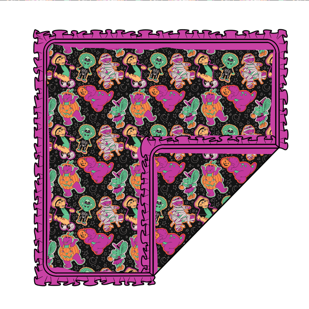 Dino Boo Bash Cloud Nine Oversized Blanket Bamboo - PRE ORDER