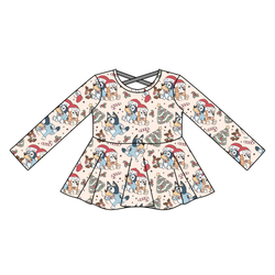 Heeler Holiday Gia Long Sleeve Peplum - Knit - Pre Order - Christmas Special