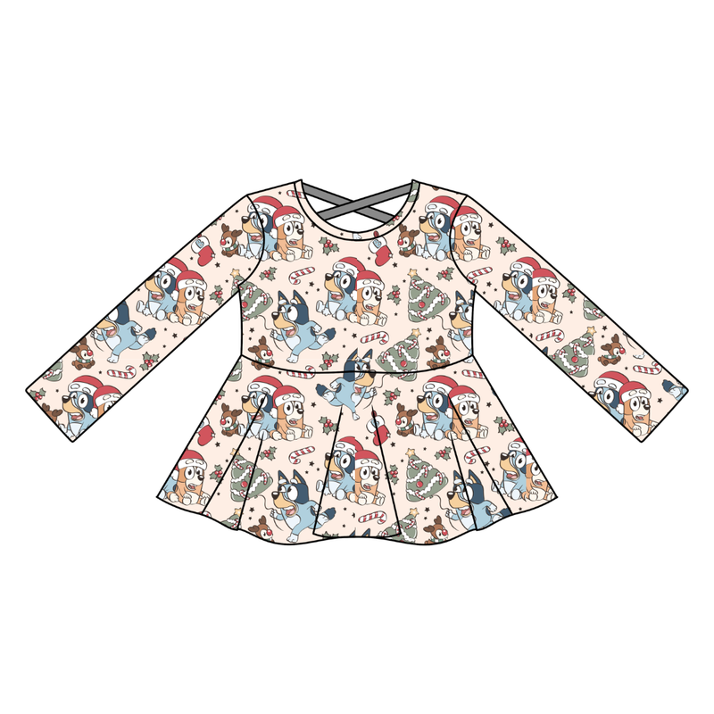 Heeler Holiday Gia Long Sleeve Peplum - Knit - Pre Order - Christmas Special